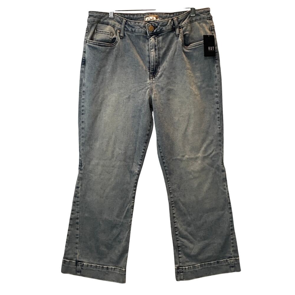 KUT From The Kloth Jeans Womens 16 Blue Kelsey High Rise Ankle Flare Denim NWT